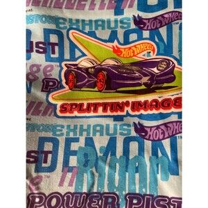 Vintage Hot Wheels Curtain One Panel Retro 1997 Muscle Race Cars Size 98 x 68